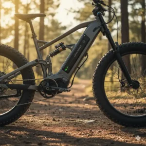  Image of the integrated lithium-ion battery pack, highlighting the long-range capacity essential for a 2000w electric bike.