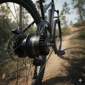 Diagram showing a powerful 750W rear hub motor, essential for an ebike for heavy riders on steep hills.