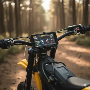 Graphic illustrating the four ride modes (Tortoise, Rabbit, Rocket, Reverse) available on the RFN electric bike controller.