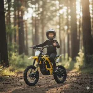 RFN Warrior electric bike, a smaller model perfect for kids to safely experience electric dirt bike riding.