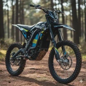 Close-up of the powerful Brand X Model Y, one of the best electric dirt bikes.