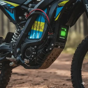 High-capacity battery pack for maximum range on the best electric dirt bike models.