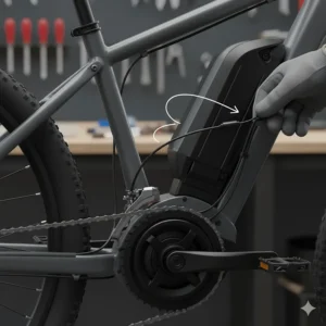 Diagram showing how to connect a gear shift sensor to a mid drive electric bike kit for smoother shifting.