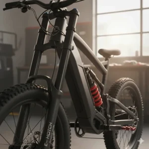 Heavy-duty full suspension system to ensure a safe and stable ride on a high-speed 40 mph e-bike.