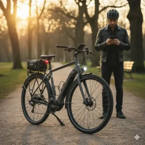 A versatile electric gravel bike equipped with fenders and lights for commuting on unpaved surfaces.