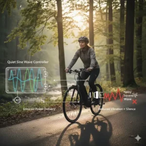 Diagram of a sine wave controller used to reduce motor vibration and noise in the quietest electric bike models.