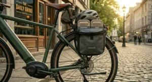 A cost breakdown illustration showing assembly and accessory fees when purchasing a new electric bike around 2000 dollars.