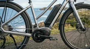 Comparing an electric bike for coastal areas with a standard city bike to highlight rust-resistant components.