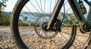 Responsive hydraulic disc brakes on an electric bike for mixed terrain