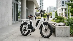 Modern white and silver electric bike showcasing neutral color options.