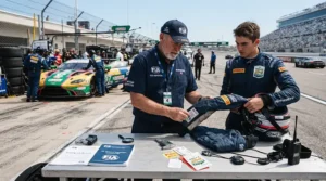 Passing track day safety requirements with a certified back protector for superbike track days.