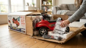 Unboxing the safest electric scooter for kids highlighting certified safety standards for American families.
